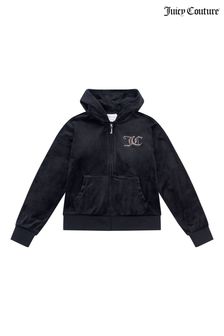 Negro - Sudadera con capucha con detalle BSCK de cremallera en velour de Juicy Couture (D62752) | 99 € - 119 €