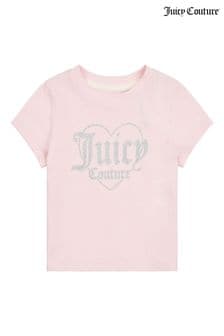 Juicy Couture Girls Pink Print T-Shirt
