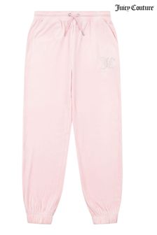 Juicy Couture Girls Pink Velour Joggers