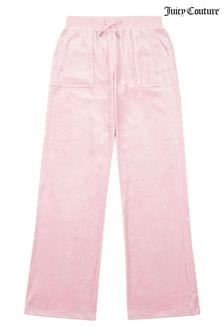 Juicy Couture Mädchen Jogginghose aus Velours mit aufgesetzten Taschen (D62762) | 109 € - 131 €