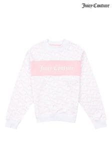 Juicy Couture Girls White Crew Neck Sweatshirt (D62798) | ₪ 277 - ₪ 332