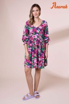 Пурпурное платье мини из ткани Ecovero Laurie (D62880) | €49