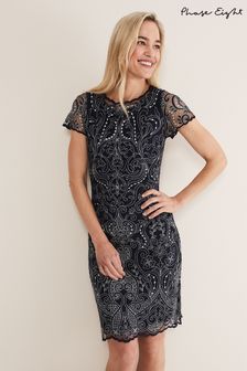 Phase Eight Black/White Embroidered Esme Dress (D62960) | 8,525 UAH