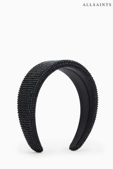 AllSaints Black Holly Pave Headband (D63246) | 223 QAR