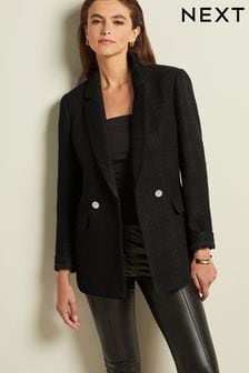 Черный - Приталенный пиджак из букле (D63447) | €79