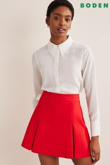 Белый с хромированной отделкой - Шелковая рубашка Boden (D63448) | €81