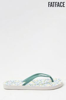FatFace Green Portloe Lemon Print Flip Flops (D63756) | 9 €