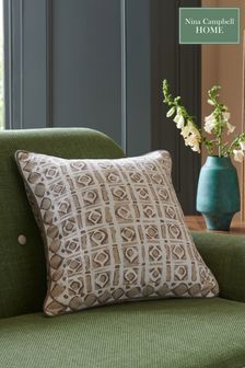 Nina Campbell Natural Batik Check Cushion (D63830) | €37