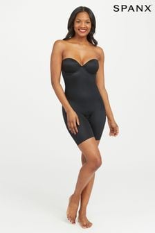 SPANX® Suit Your Fancy Strapless Mid-Thigh Shaping Black Bodysuit (D63894) | OMR68