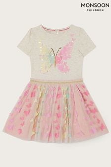 Monsoon Disco Kleid mit 3D-Schmetterlingdesign, Pink (D63961) | 51 € - 58 €
