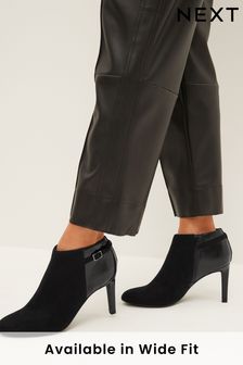 Black Forever Comfort® Round Toe Shoe Boots (D63974) | $46