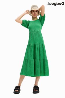 Desigual Green Maxi Tiered Dress (D63978) | 110 €