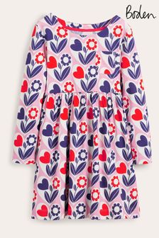 Boden Pink Fun Jersey Dress (D64101) | kr299 - kr350
