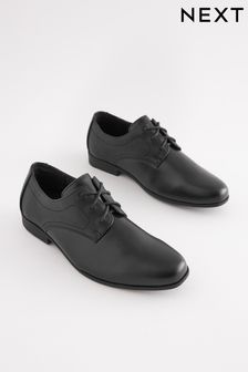 Black Perforated School Lace-Up Shoes (D64184) | $41 - $50