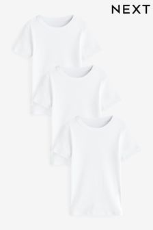 White T-Shirts 3 Pack (1.5-16yrs) (D64207) | ￥1,740 - ￥2,430