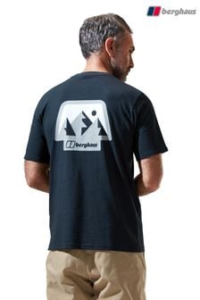 Czarna koszulka Berghaus French Pyrenees z nadrukiem na plecach (D64258) | 100 zł
