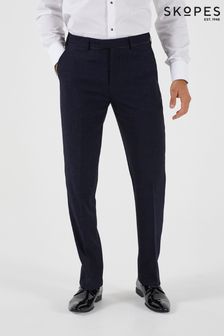 Skopes Elbridge Blue Tailored Fit Suit Trousers (D64279) | SGD 114