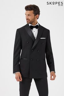 Skopes Sinatra Black Tailored Double Breasted Suit Jacket (D64287) | BGN299