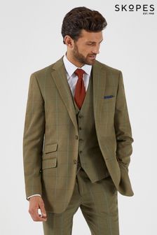 Skopes Lonmore Green Check Tailored Fit Suit Jacket (D64289) | $222
