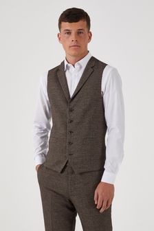 Skopes Oscar Brown Check Suit Waistcoat (D64299) | €36