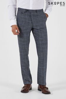 Skopes Acaro Grey Check Tailored Sustainable Suit Trousers (D64310) | €37