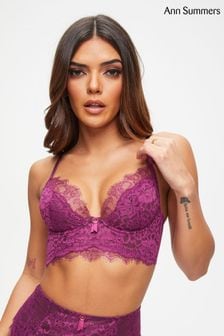 Ann Summers Purple The Beloved Lace Non Pad Plunge Bra (D65013) | CA$71