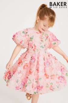 Roza obleka s cvetličnim motivom Baker by Ted Baker (D65097) | €54 - €57