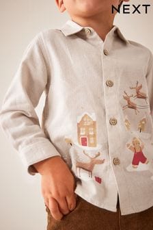 Braun - Hemd mit Weihnachtsmotiv (3 Monate bis 7 Jahre) (D65102) | 15 € - 17 €