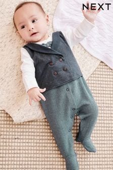 海軍藍 - 品味款嬰兒服飾西裝背心連身睡衣 (0個月至2歲) (D65252) | NT$670 - NT$750