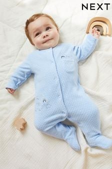 Ніжно-блакитний - Велюровий костюм для сну (0 місяців – 3 роки) (D65262) | 471 ₴ - 549 ₴