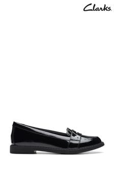 Clarks Black Multi Fit Patent Scala Loafer Shoes (D65346) | €61