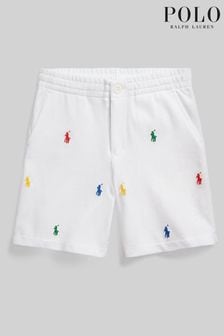 Bele fantovske kratke hlače s potiskom logotipa Polo Ralph Lauren (D65440) | €45 - €50