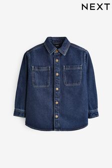 Синий - Джинсовая рубашка с длинным рукавом (3-16 лет) (D65614) | €15 - €20