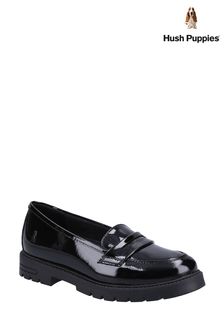 Črn patent - Hush Puppies Hazel Loafer Senior Shoes (D65729) | €65