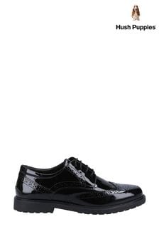 Hush Puppies Verity Black Brogue Shoes (D65740) | €77