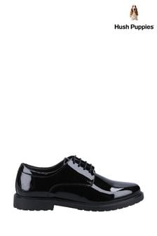 Črn patent - Hush Puppies brogue čevlji z vezalkami  Verity (D65741) | €68