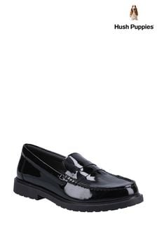 Czarne lakierowane - Hush Puppies Verity Slip On Shoes (D65742) | 380 zł
