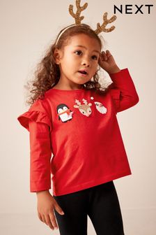 Red Christmas T-Shirt (3mths-7yrs) (D65767) | €8.50 - €11.50