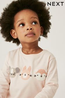 Pink Bunny Long Sleeve Character T-Shirt (3mths-7yrs) (D65774) | AED23 - AED30