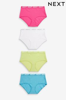 Bright Colours Midi Cotton Rich Logo Knickers 4 Pack (D65780) | AED68