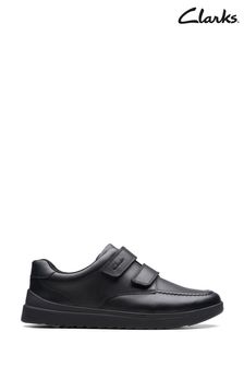 Clarks Black Multi Fit Leather Goal Style Shoess (D65794) | €63 - €66