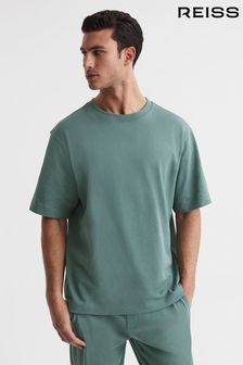 Reiss Fern Green Tate Oversized Garment Dye T-Shirt (D65861) | TRY 1.795