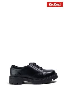 נעלי נשים של Kickers דגם Kori מעור בשחור עם שרוכים (D65980) | ‏453 ‏₪