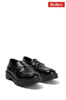 Kickers Womens Kori Charm Leather Black Shoes (D65983) | €56
