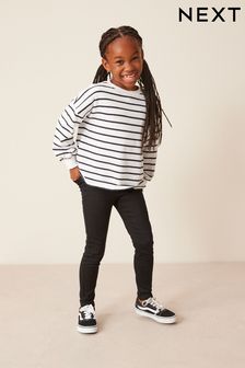 Black Long Length Stretch Jeggings (3-16yrs) (D66011) | €14 - €20