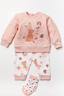 Set șosete și bluză matlasată cu model vulpe Roz, pantaloni sport și șosete Lily & Jack (D66191) | 147 LEI