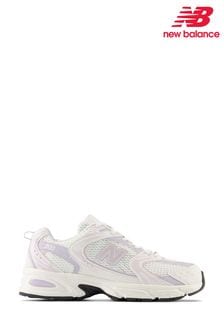 New Balance White/Purple 530 Trainers (D66461) | 48,650 Ft