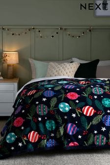 Navy Christmas Bright Bauble Throw (D66556) | $37 - $45