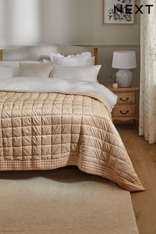 Champagne Gold Brooklyn Quilted Bedspread (D66584) | 80 € - 134 €