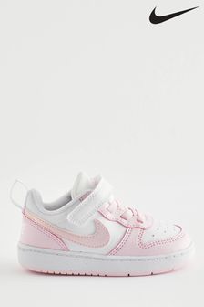 Nike White/Pink Infant Court Borough Low Recraft Trainers (D66629) | €48